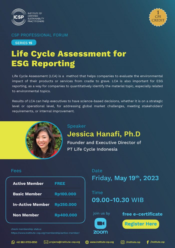 Life Cycle Assessment for ESG Reporting ICSP ICSP